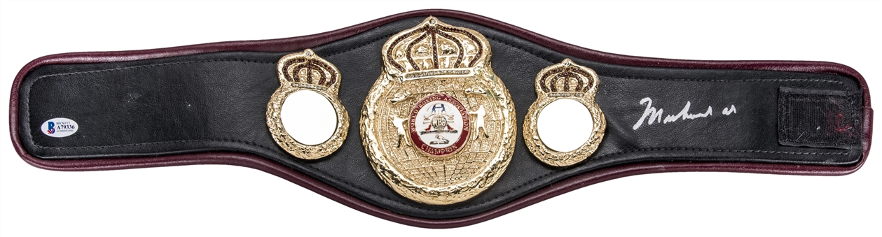 Muhammad Ali Signed Mini WBA Championship Belt (Beckett) 